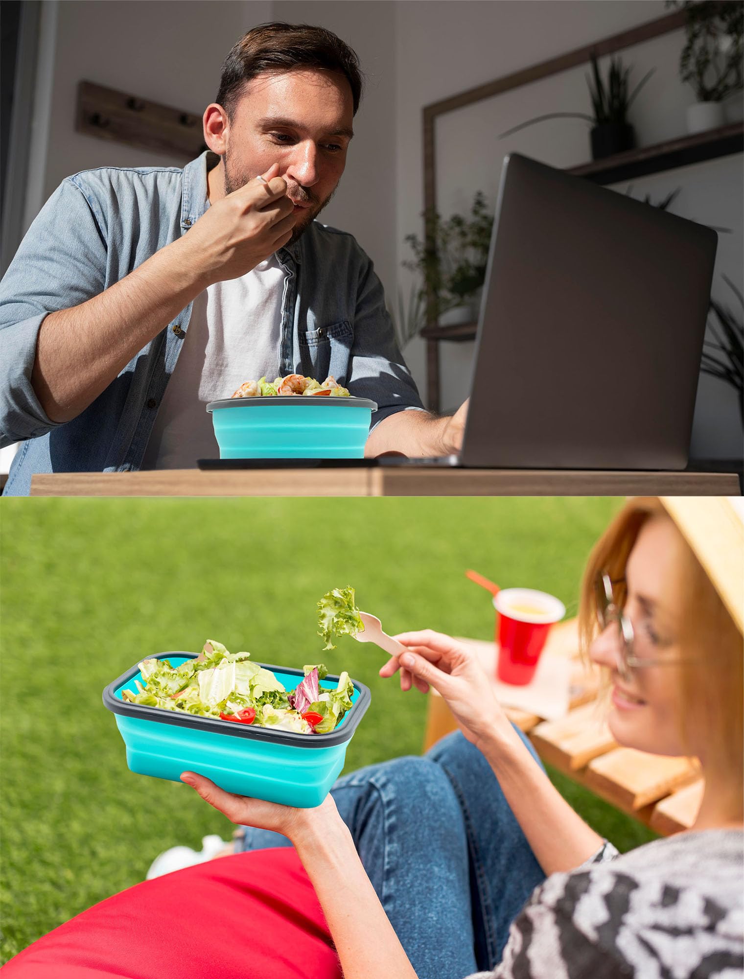 Lunememo space-saving design suits campers and small kitchens.
