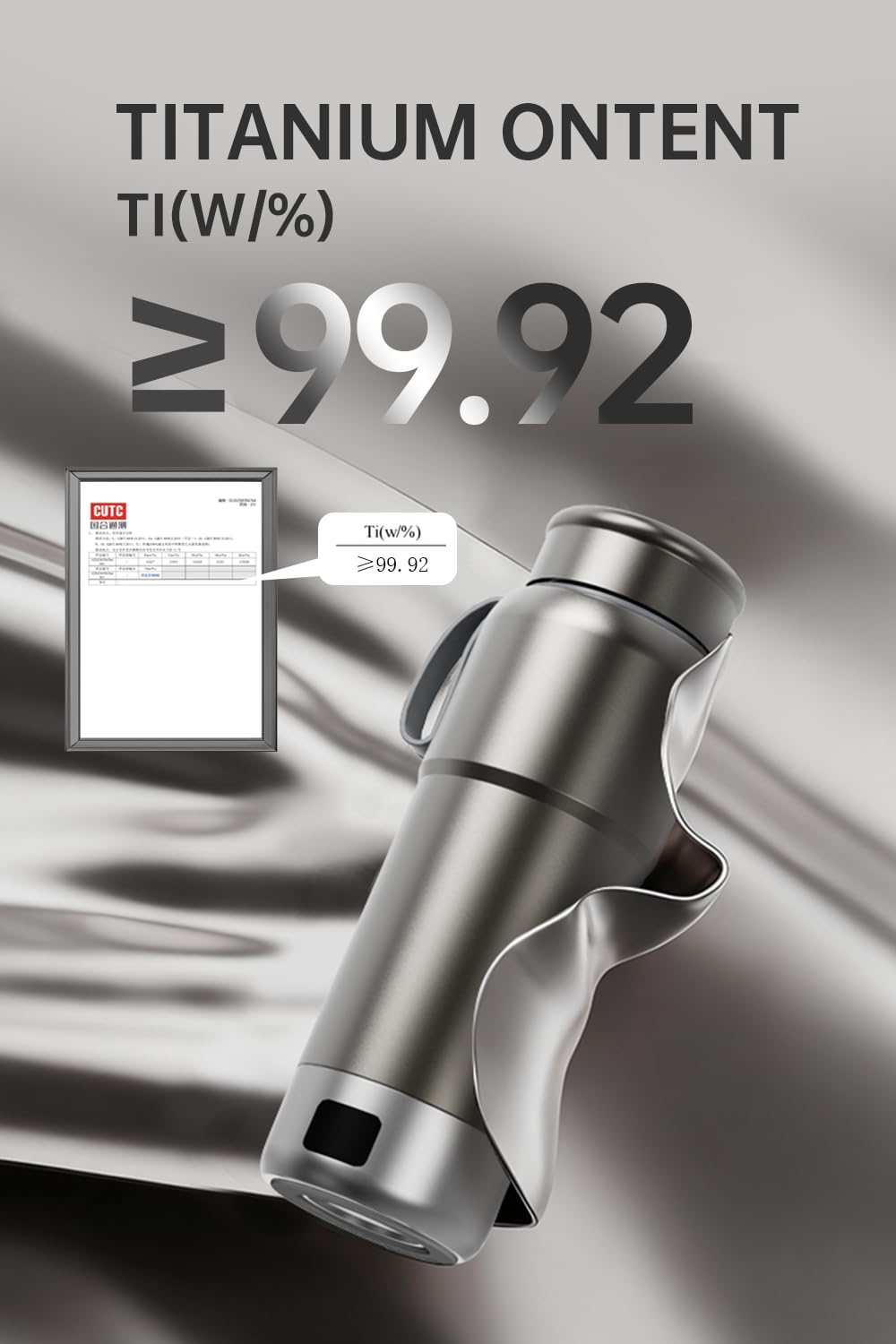 Lunowa 520ML Pure Titanium Kettle boiling action, for fast hot water on the go.