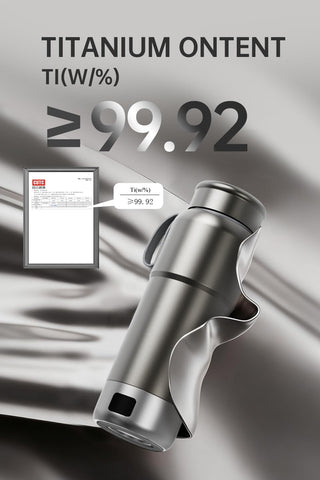 Lunowa 520ML Pure Titanium Kettle boiling action, for fast hot water on the go.
