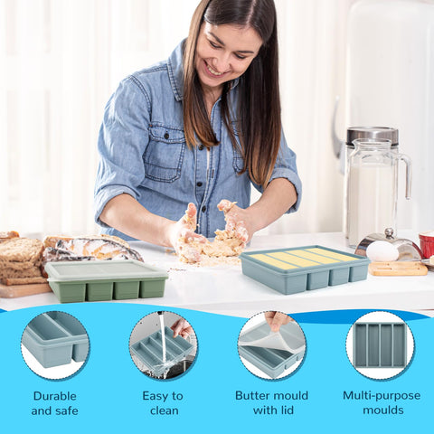 LUOFUAWEI butter mold lid demonstrates freezer storage and freshness preservation.
