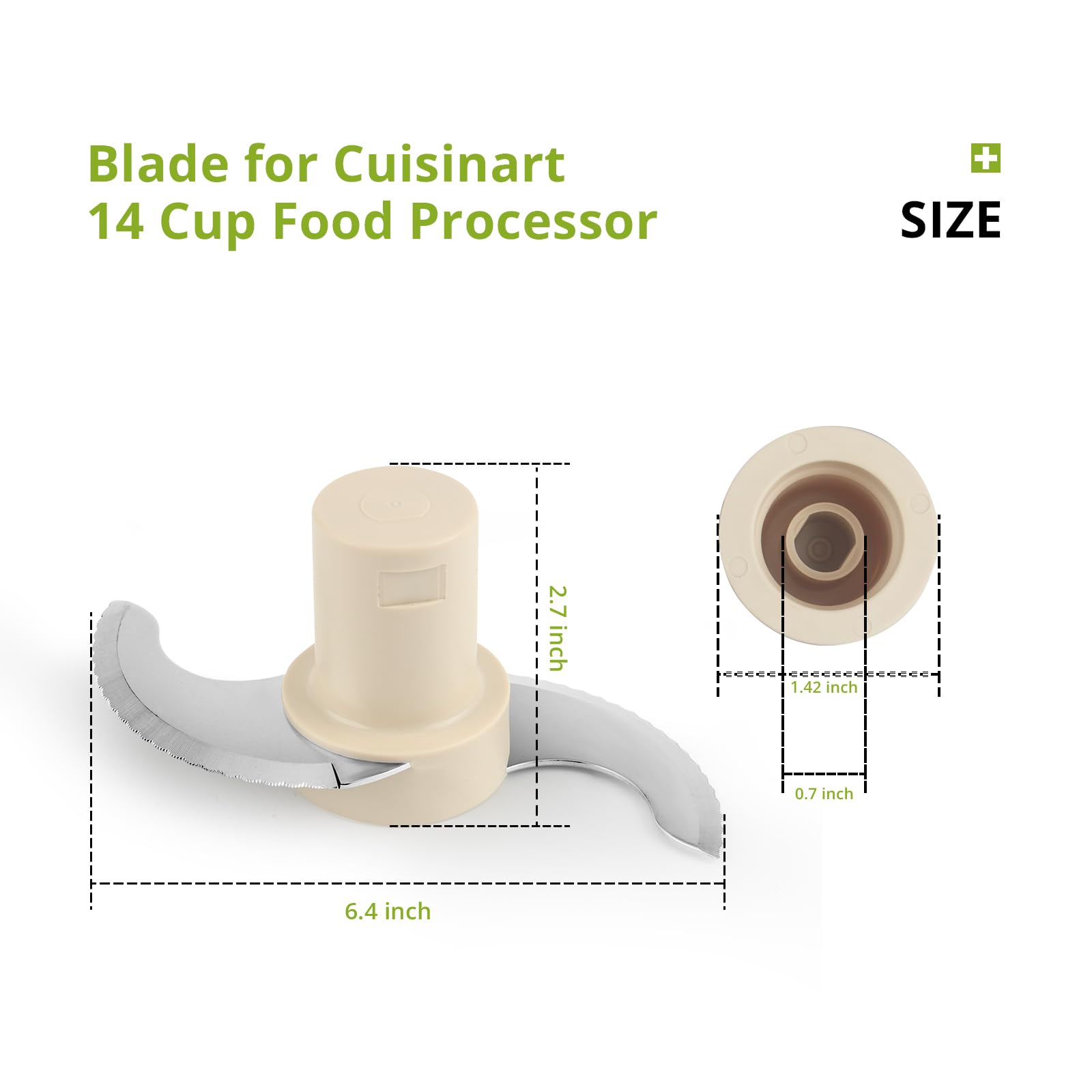 Assembled Luojiedejinbiao blade shows precise fit for 14-cup Cuisinart models