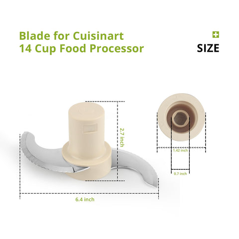 Assembled Luojiedejinbiao blade shows precise fit for 14-cup Cuisinart models
