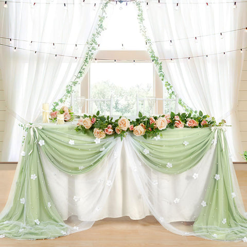 LuoluoHouse DIY veil and hair bow ideas with pearl tulle fabric.