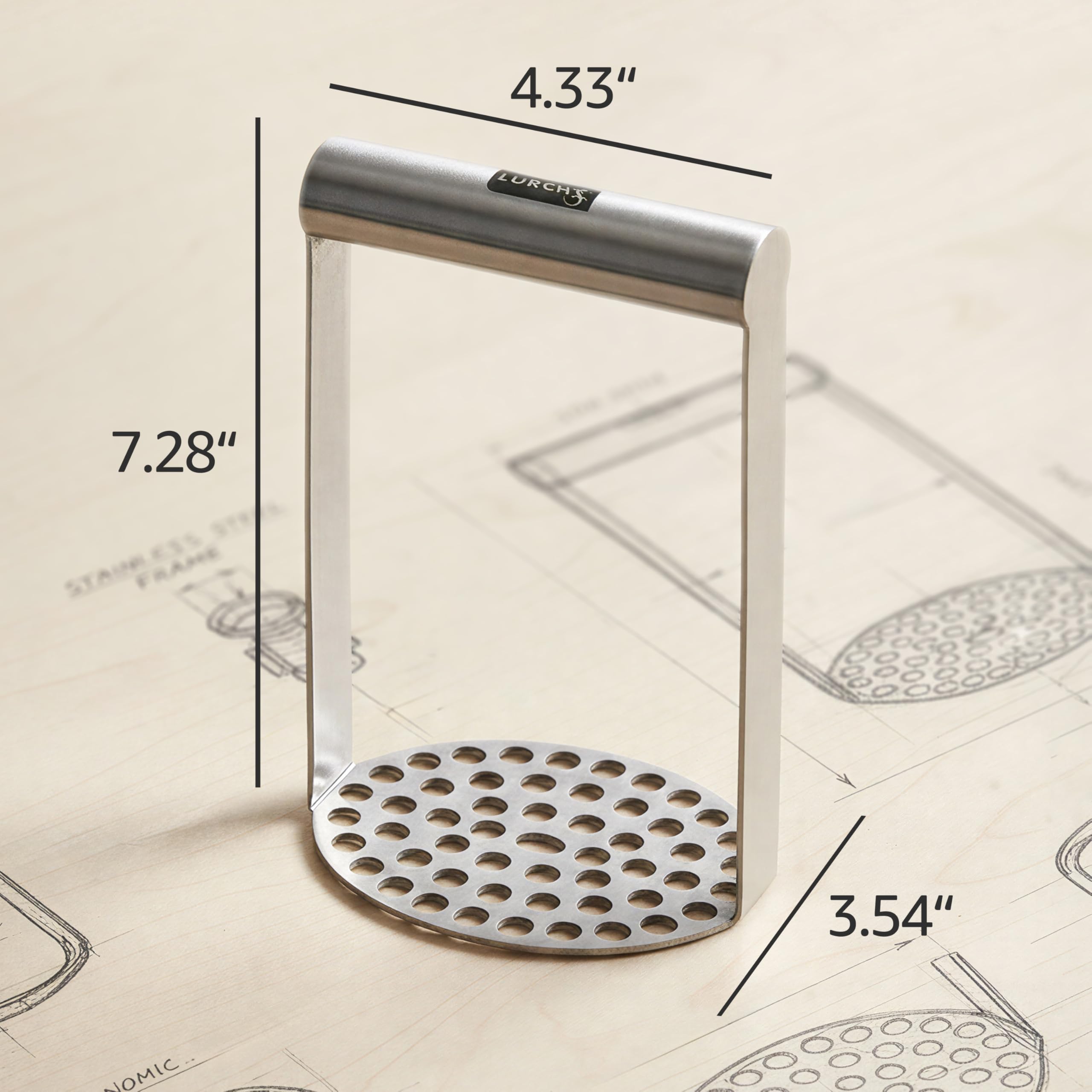 LURCH vegetable masher showcases durable design for versatile use