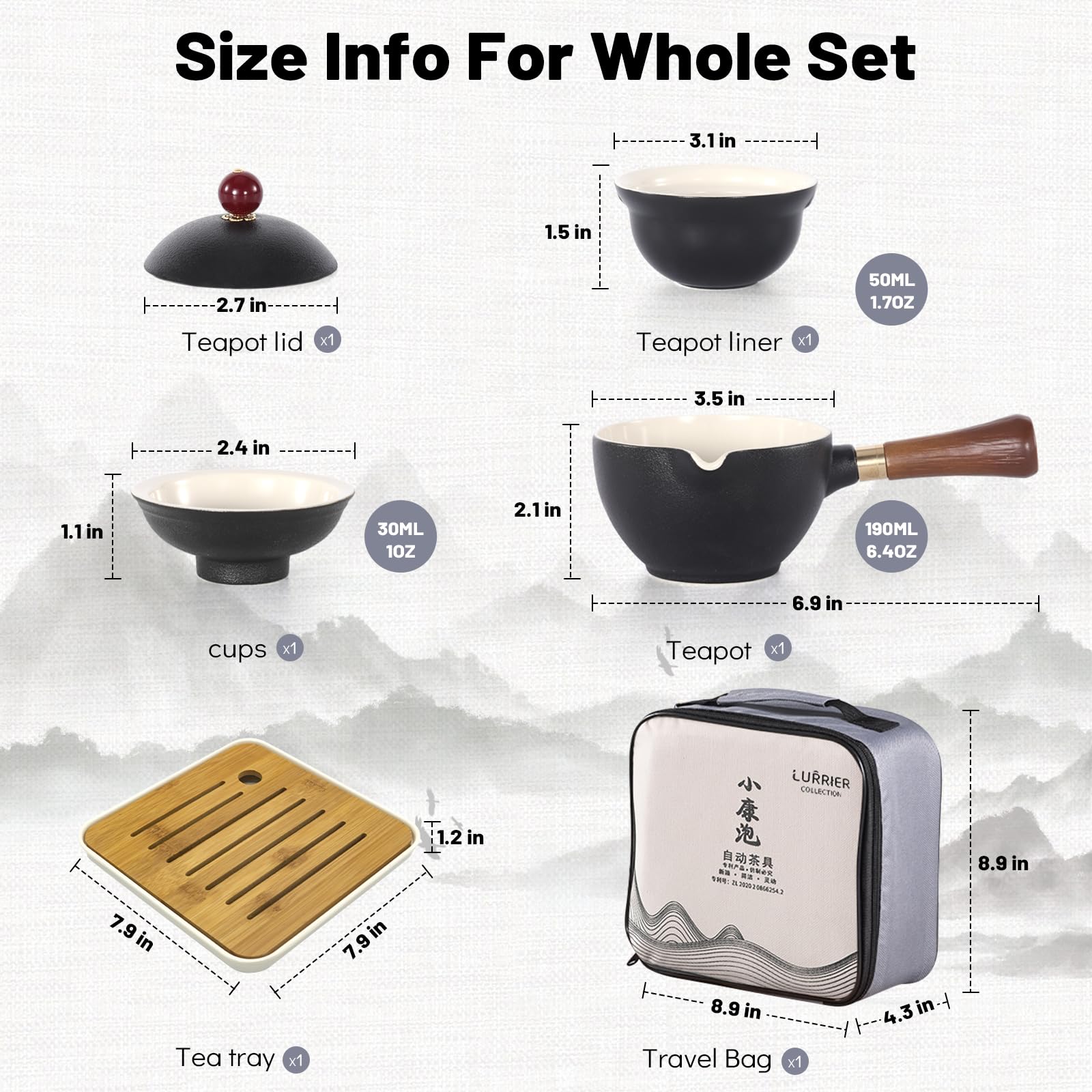 LURRIER tea set features a frosted exterior for tactile, elegant tea ceremony at home.