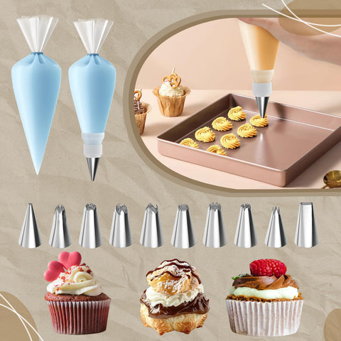 LURVUO disposable piping bags 20-count for mess-free decorating.