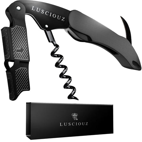 LUSCIOUZ zero-resistance corkscrew silhouette showcasing silent operation.