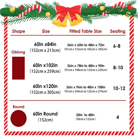 LUSHVIDA tablecloth protects surfaces while adding holiday elegance.