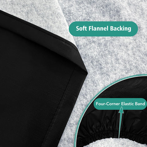 LUSHVIDA windproof corner bands secure the cover without clips