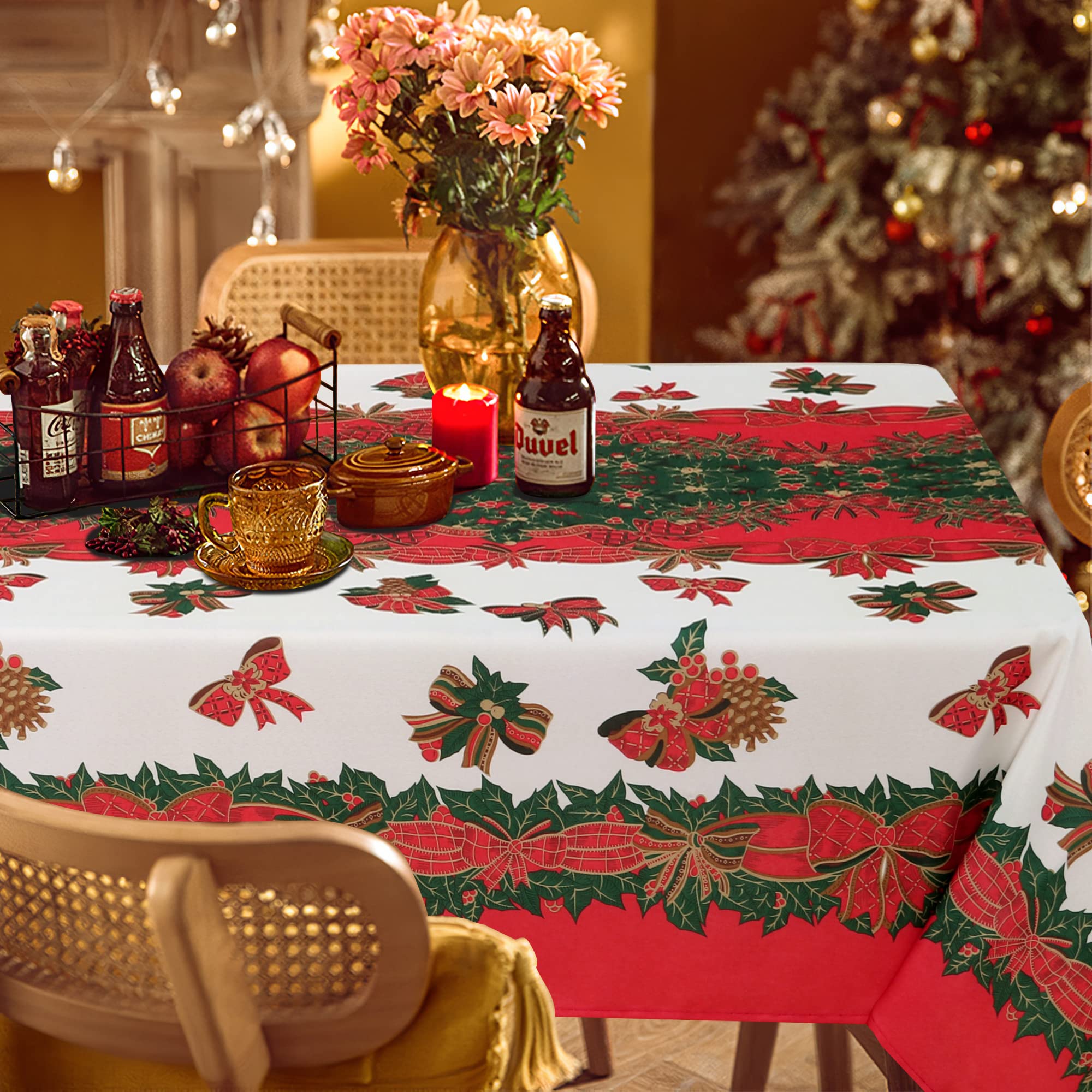 LUSHVIDA wrinkle-resistant polyester texture ensures tidy presentation during celebrations.