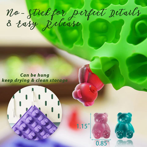 LUSHYUM BPA-free silicone molds ensure safe, flexible release for gummies and chocolates.