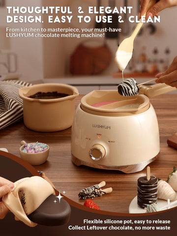 LUSHYUM dual insert pots set lets you melt two flavors at once.