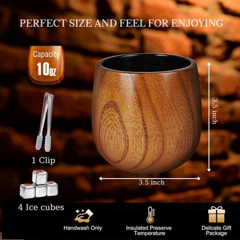 LUSHZLUMBERA wooden whiskey glass close-up highlights grain and craft