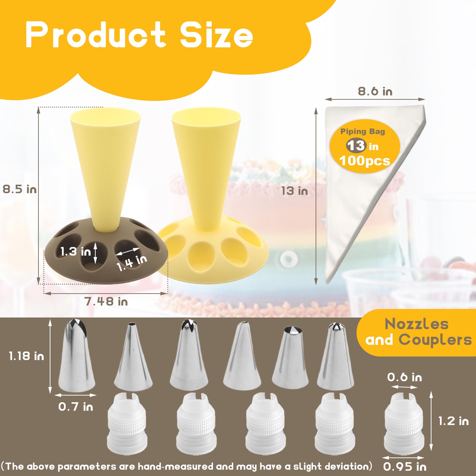 LUTQ durable ABS plastic piping bag holder standing sturdy and easy to clean