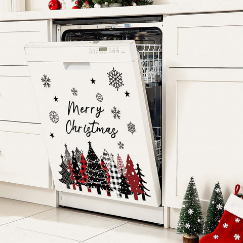 LUUFILx red plaid Christmas tree magnets add festive flair to metal surfaces