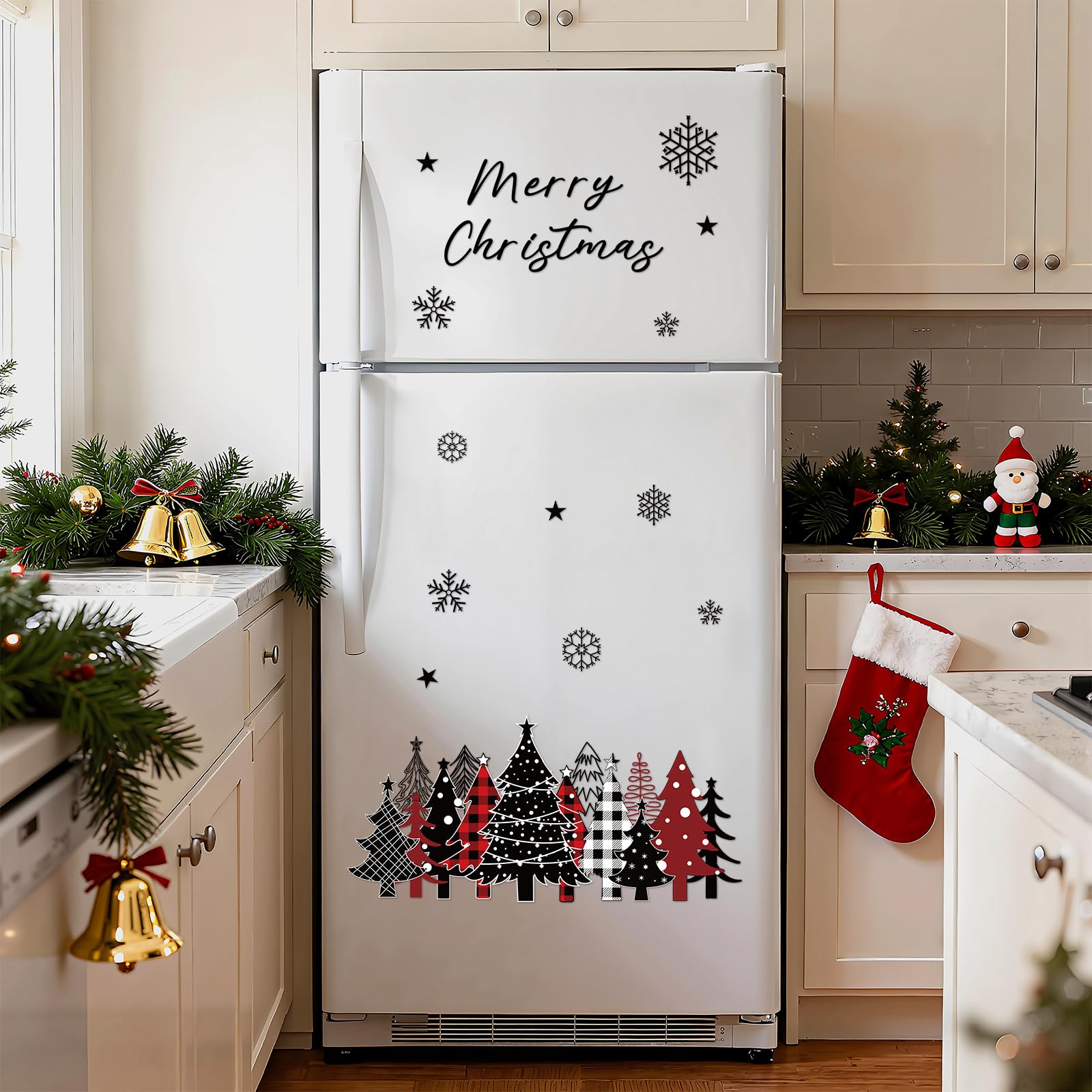 LUUFILx snowflake magnets create festive winter accents on metal surfaces