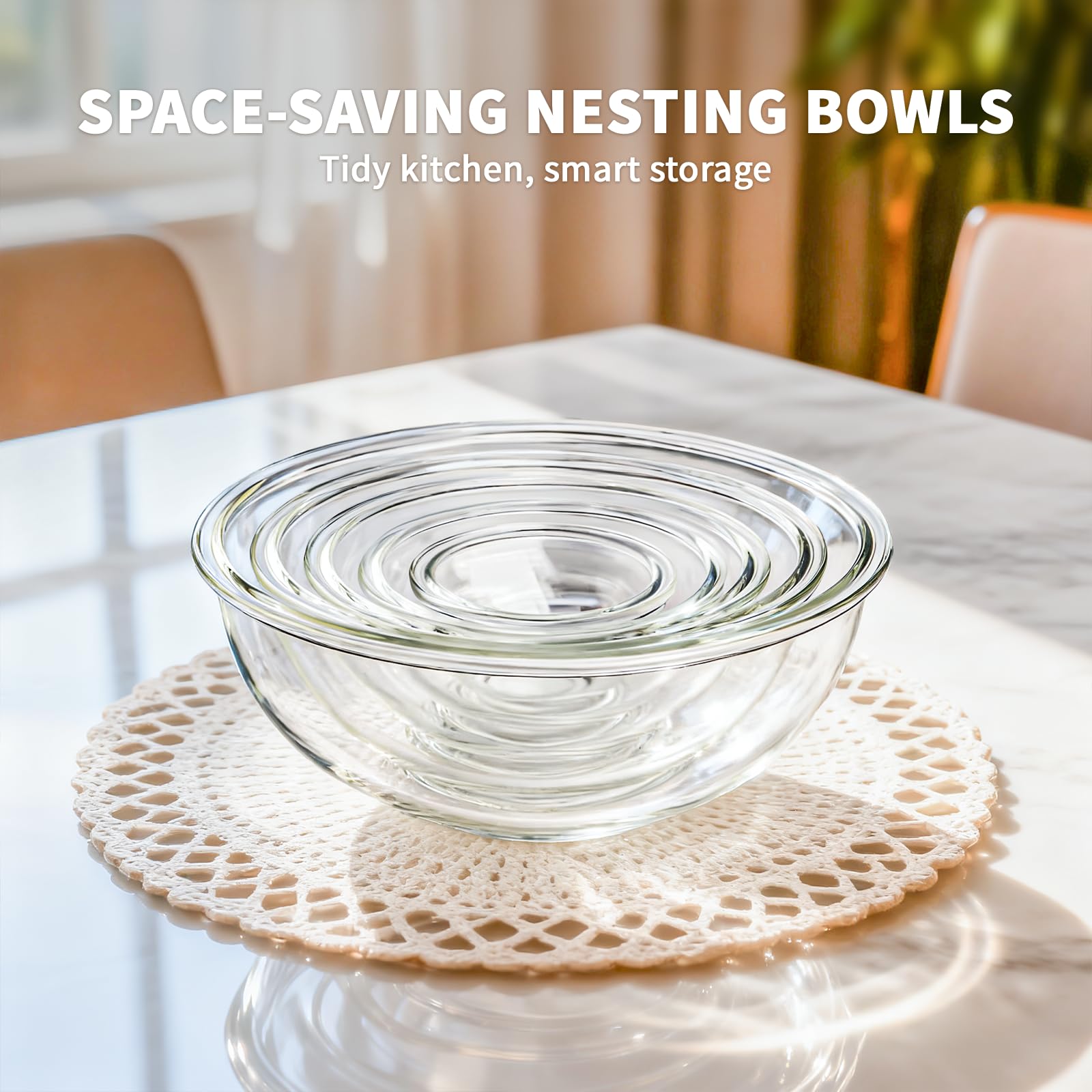 Luvan bowls anti-slip wide edge aids pouring and handling.