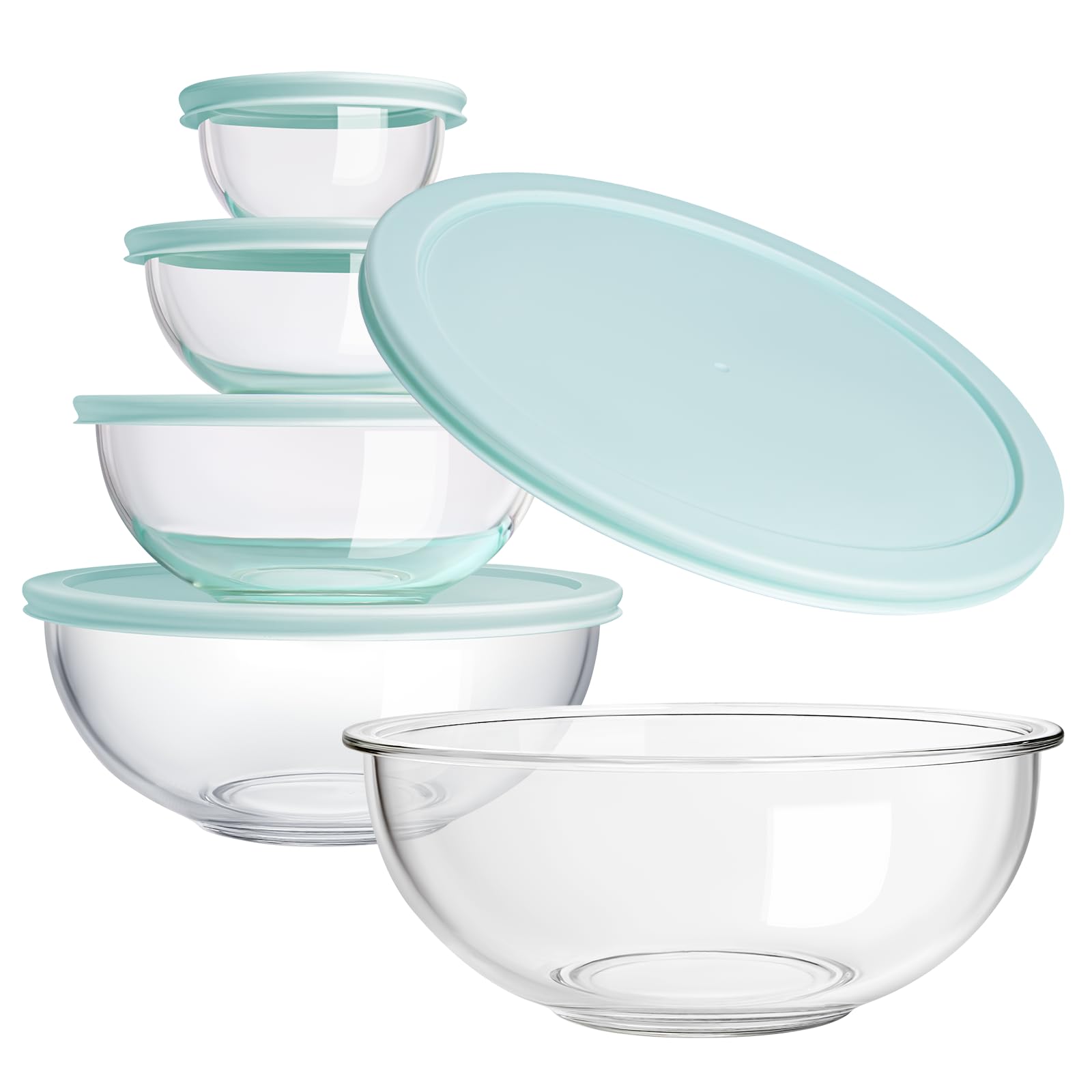 Luvan glass mixing bowl 0.5qt with lid ideal for small batches.