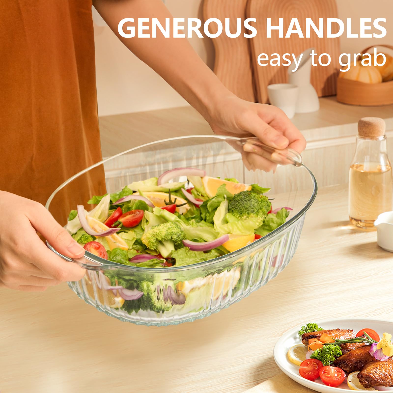 Luvan 3-quart capacity casserole ideal for lasagna and sides.