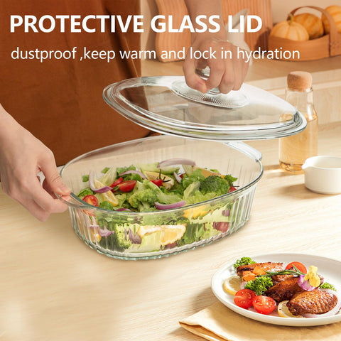 Luvan microwave and oven safe bakeware for quick reheats.