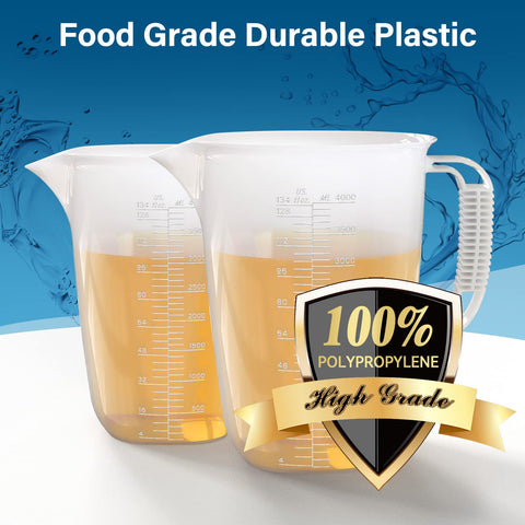 Luvan versatile measuring pitcher for pool care, automotive, lawn, and kitchen tasks