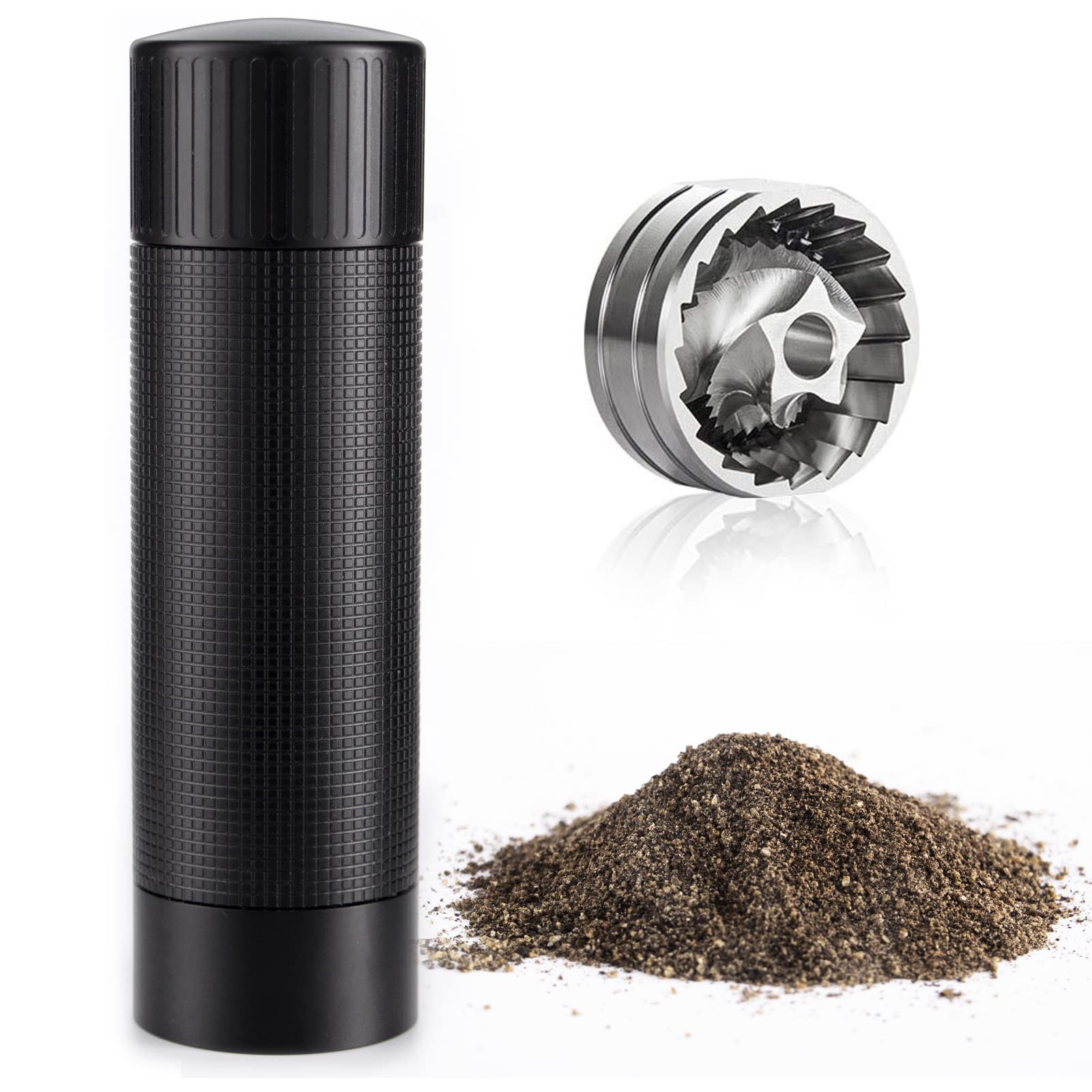 Luvan Pepper Grinder Mill with anodized aluminum body for durable seasoning.