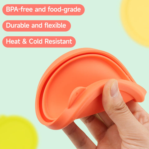 LUVCOSY colorful lids in an assorted set for easy color-coding.