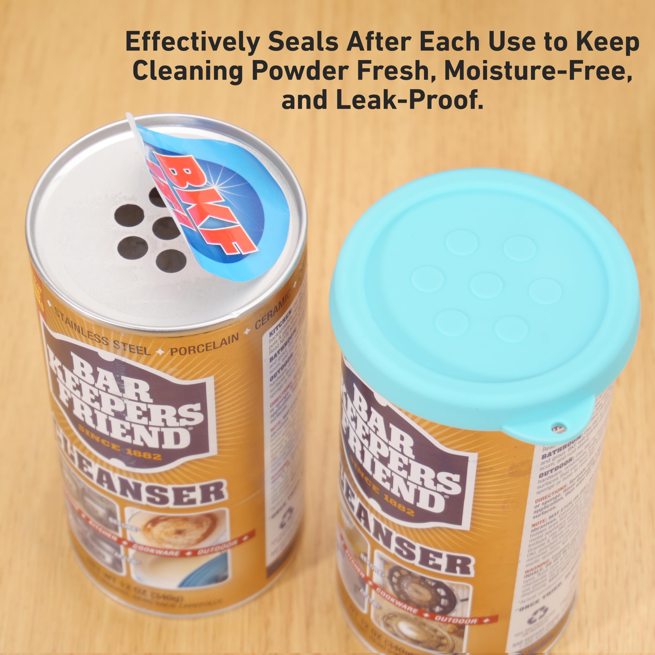 LUVCOSY moisture-resistant lid protects powder from humidity and spills
