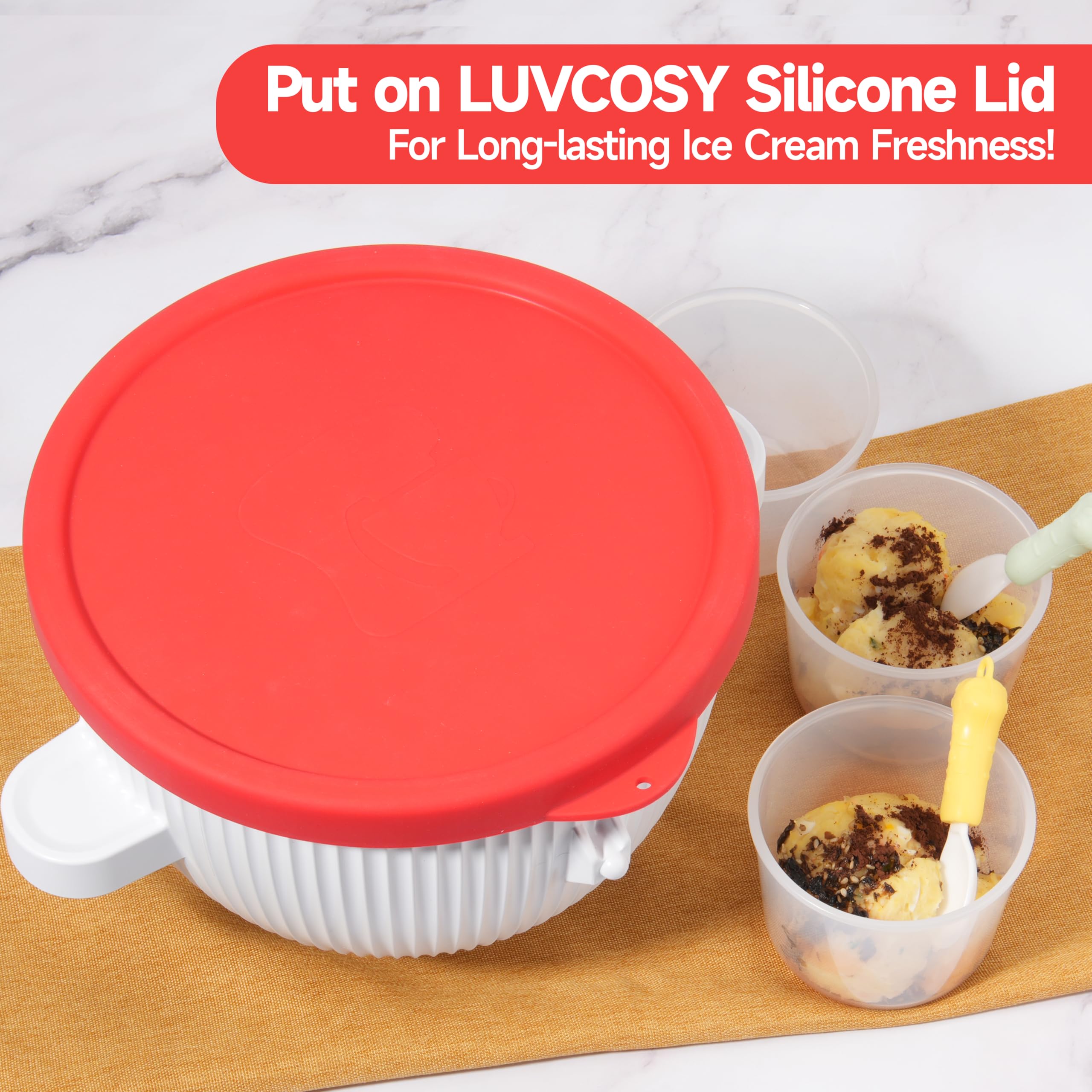 LUVCOSY freezer lid fits securely without transferring to new containers.