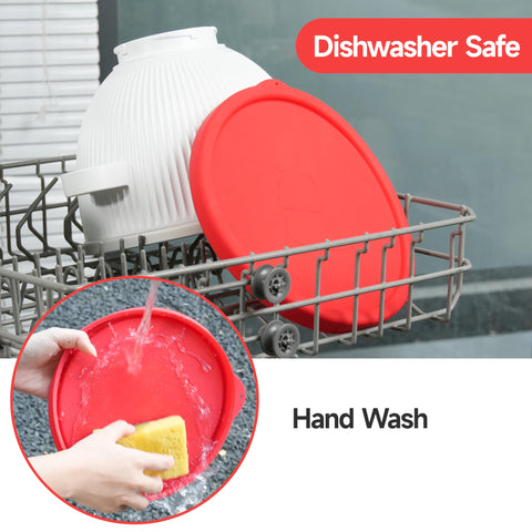LUVCOSY 2-quart lid compatible with KitchenAid bowls for convenient storage.