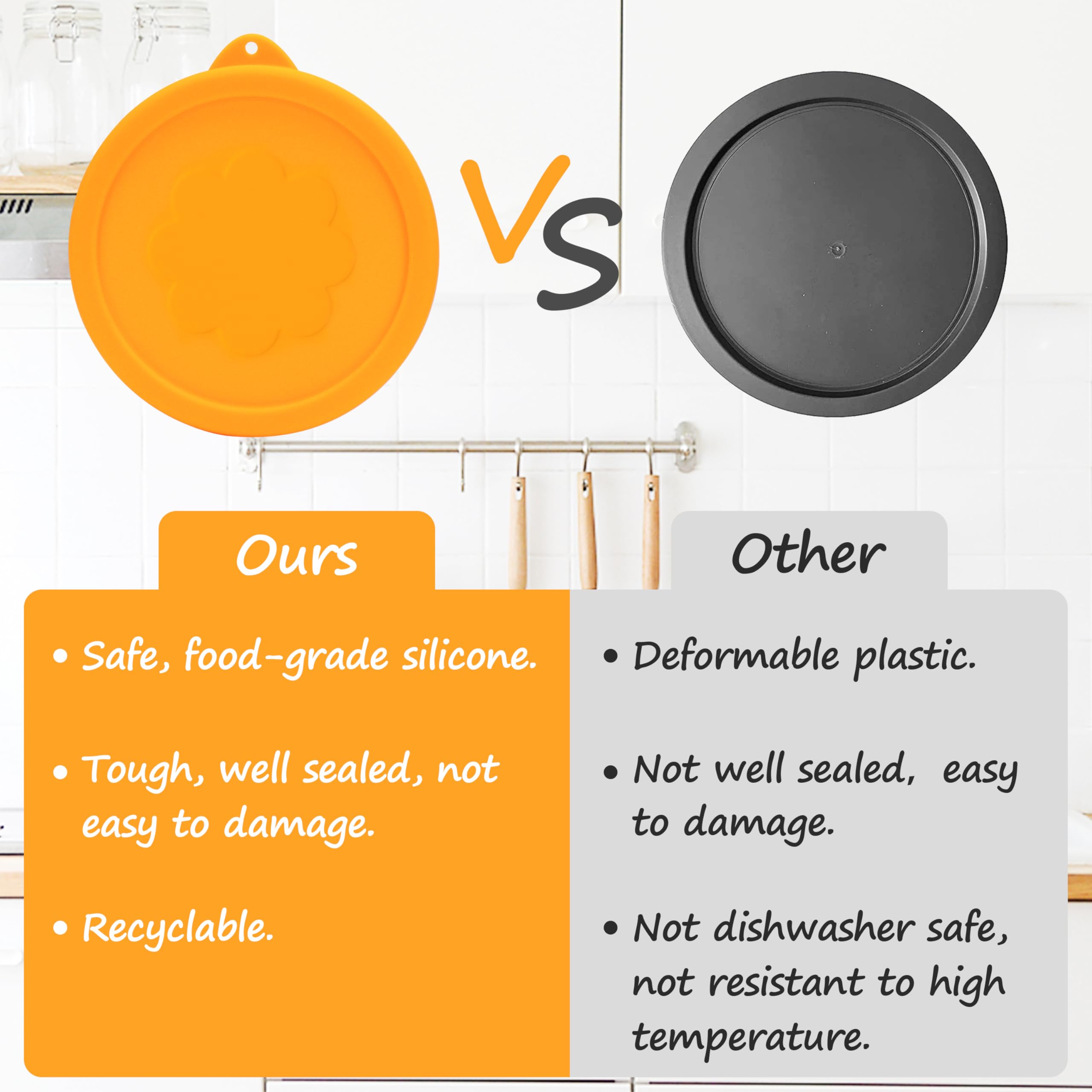 LUVCOSY microwave-safe silicone lids for quick reheating.