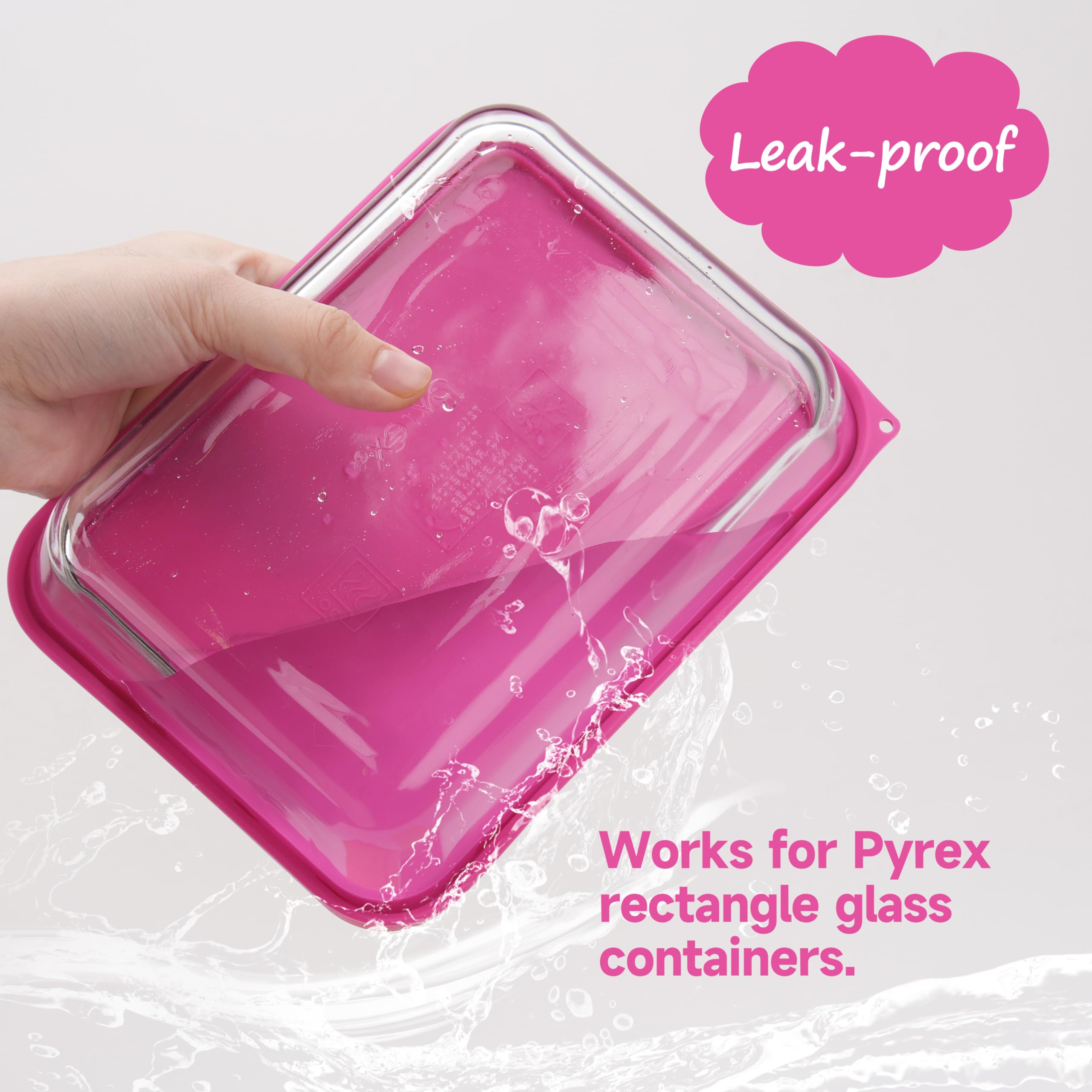 LUVCOSY freezer-safe rectangle silicone lid for cold storage