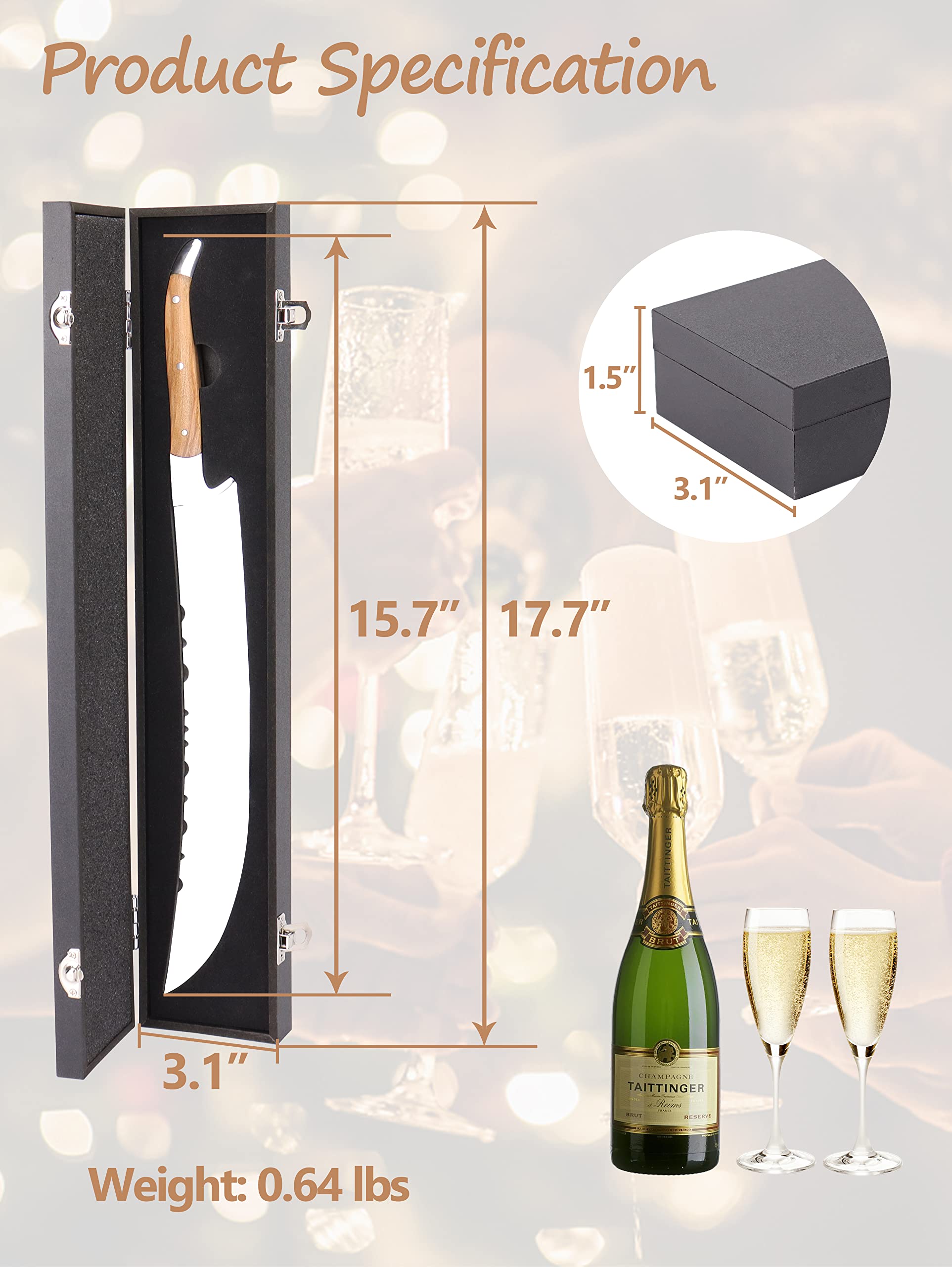 LUVCOSY Serrated spine cuts foil quickly for a seamless start.
