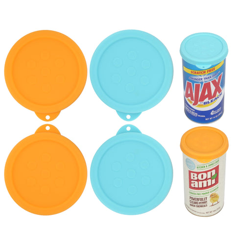 LUVCOSY silicone powder cleanser lid on a 12oz jar keeps powder dry and fresh