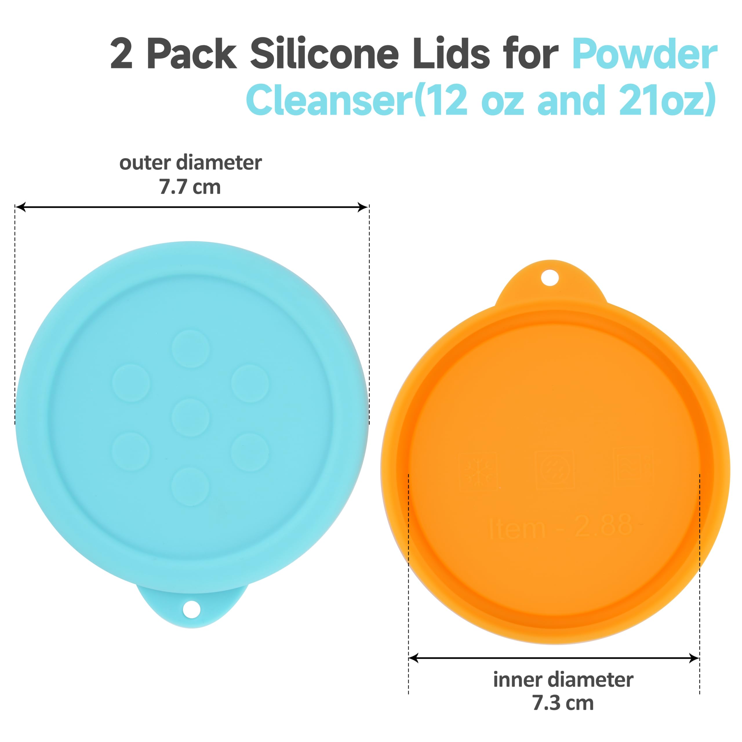 LUVCOSY silicone lid on powder cleanser jar ensures moisture resistance