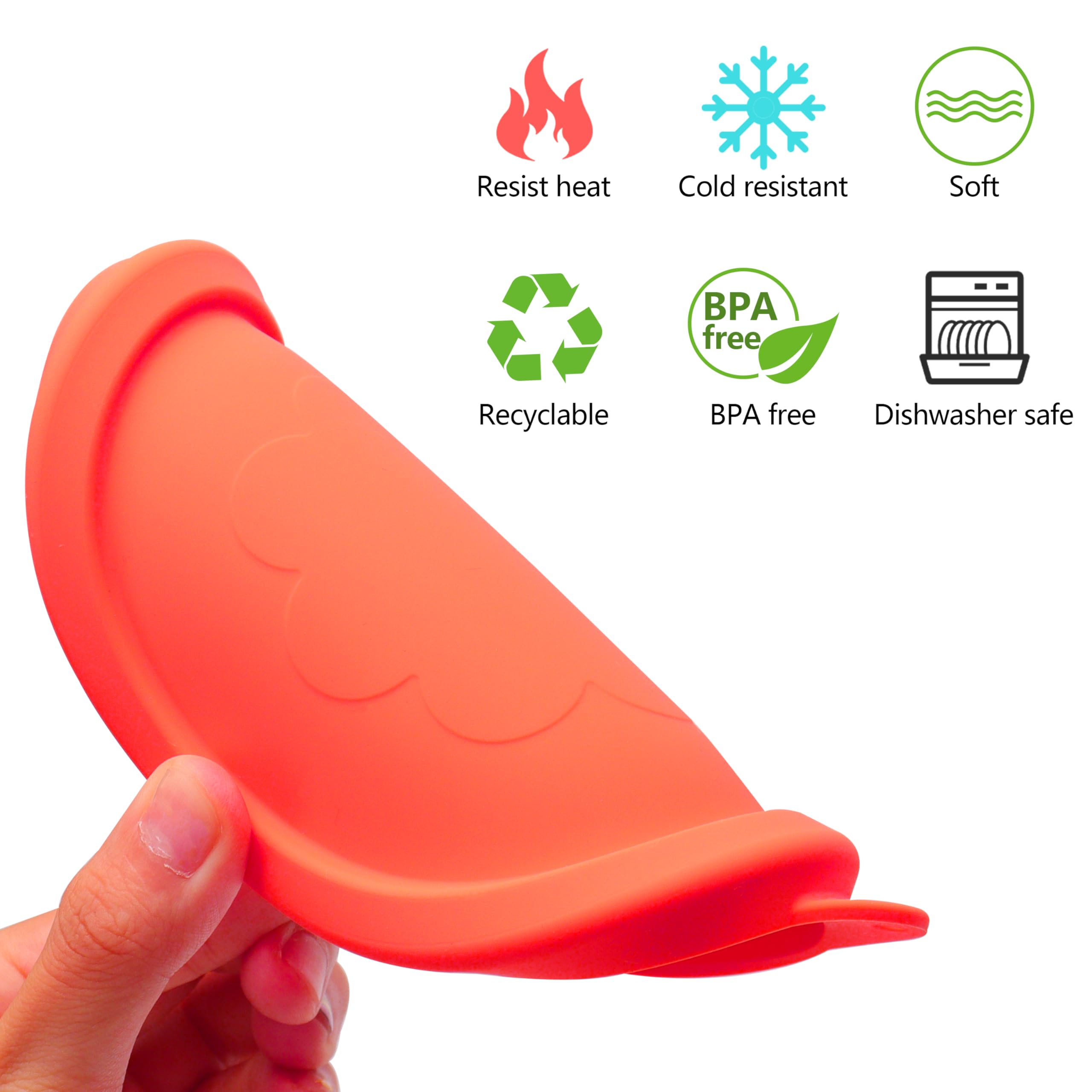 LUVCOSY silicone lid closeup shows durable, flexible material.