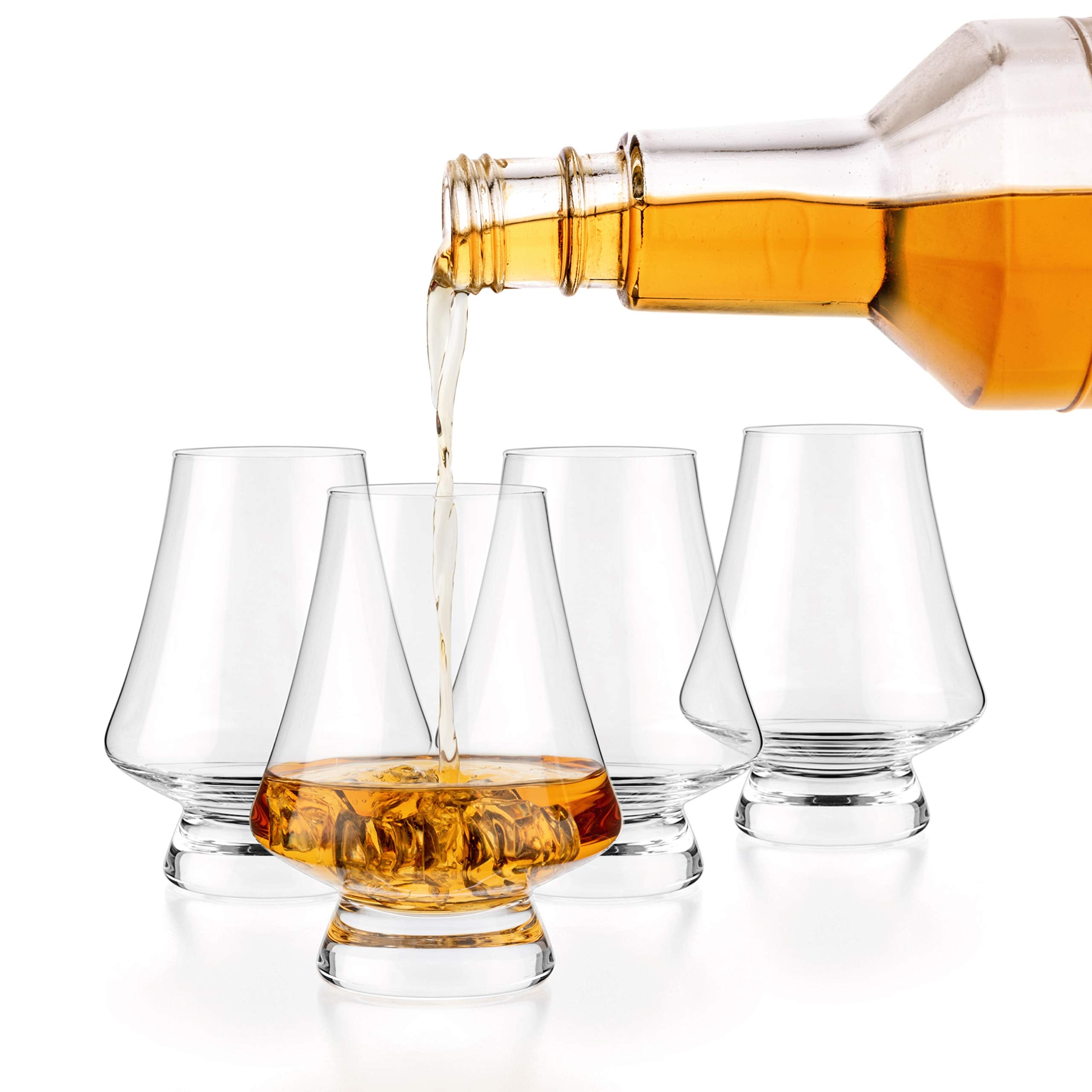 Luxbe tasting glass narrow rim directs aroma for richer flavor