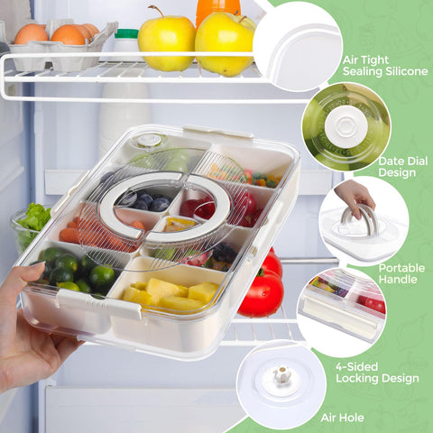 LUXEAR dishwasher-safe snack tray for simple cleaning after meals.