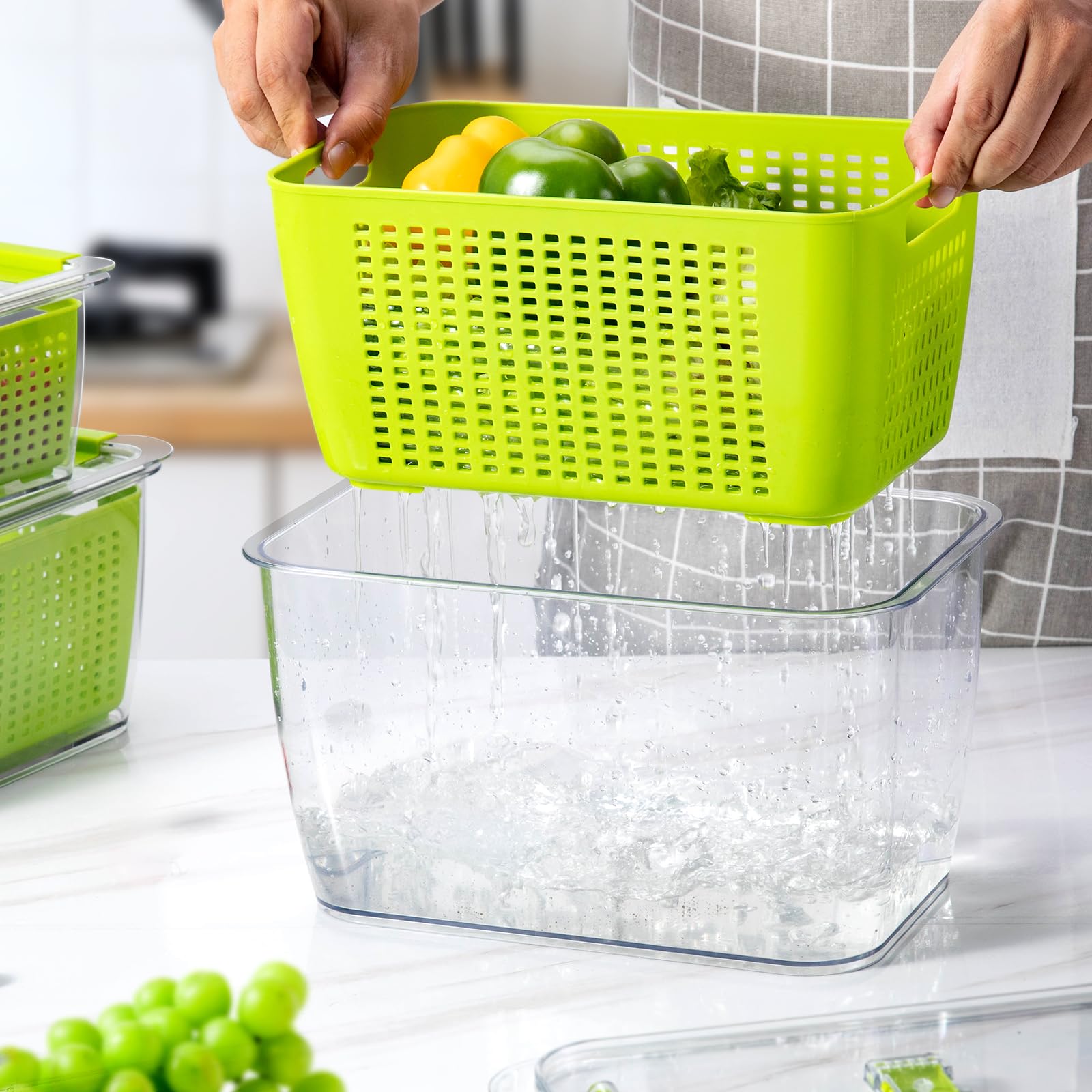 LUXEAR Fresh Container 1.92-cup perfect for berries and chopped veggies.