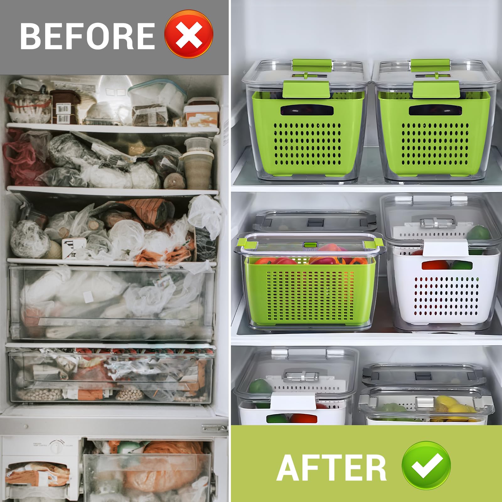 LUXEAR vent system adjusts humidity for crisper results.