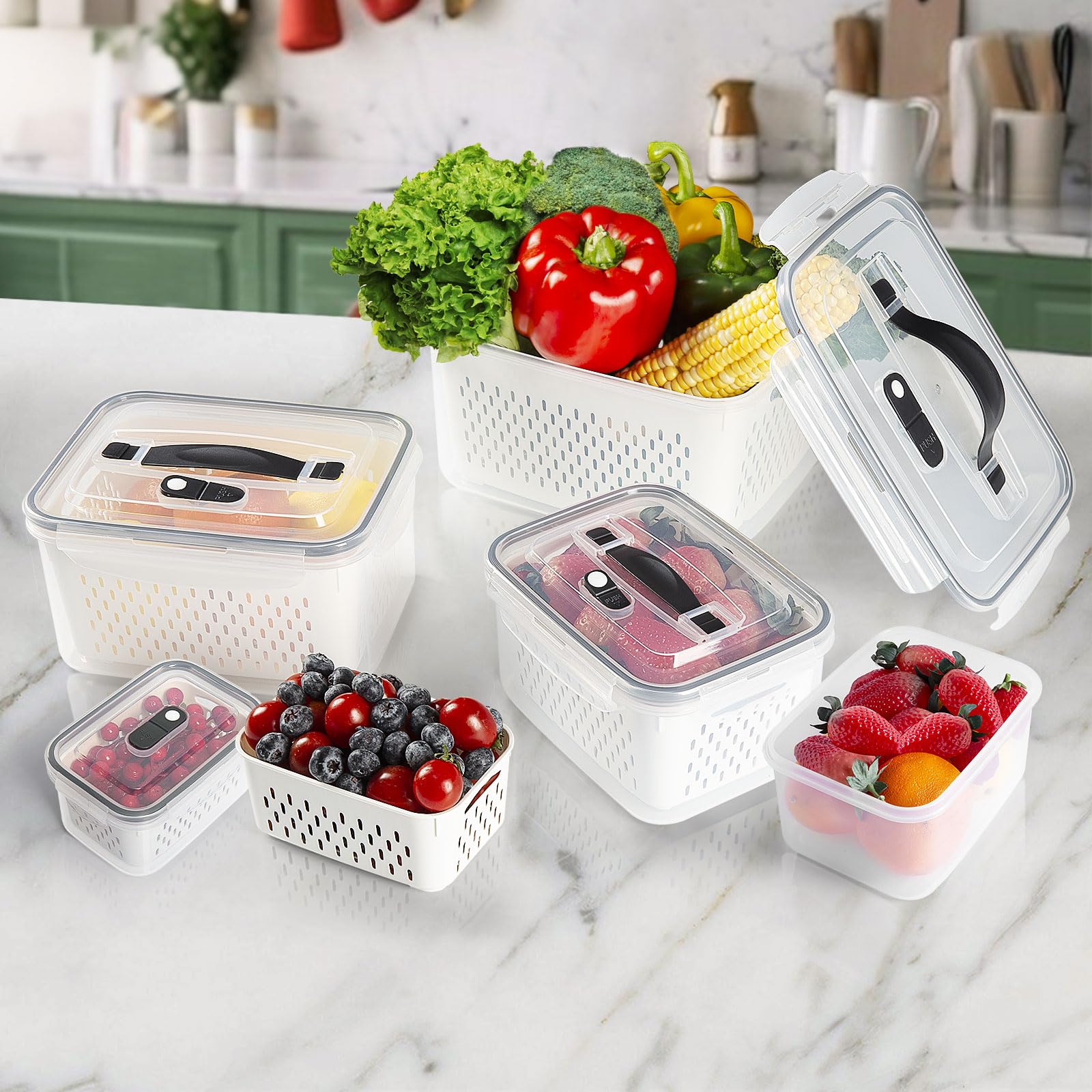 Luxear Multi-functional Storage – soaking, washing, draining and storing in one set.
