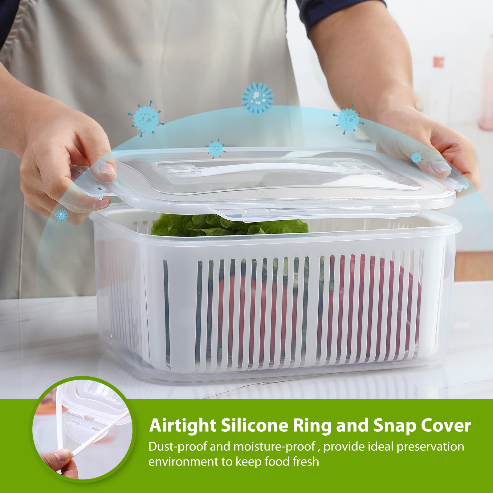 Luxear transparent stackable design saves shelf space and simplifies meal planning.