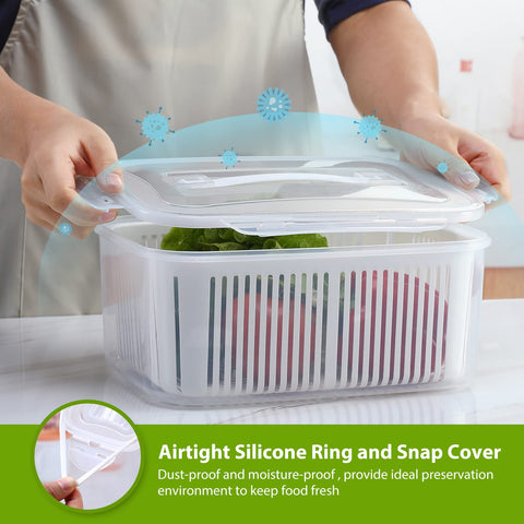 Luxear transparent stackable design saves shelf space and simplifies meal planning.