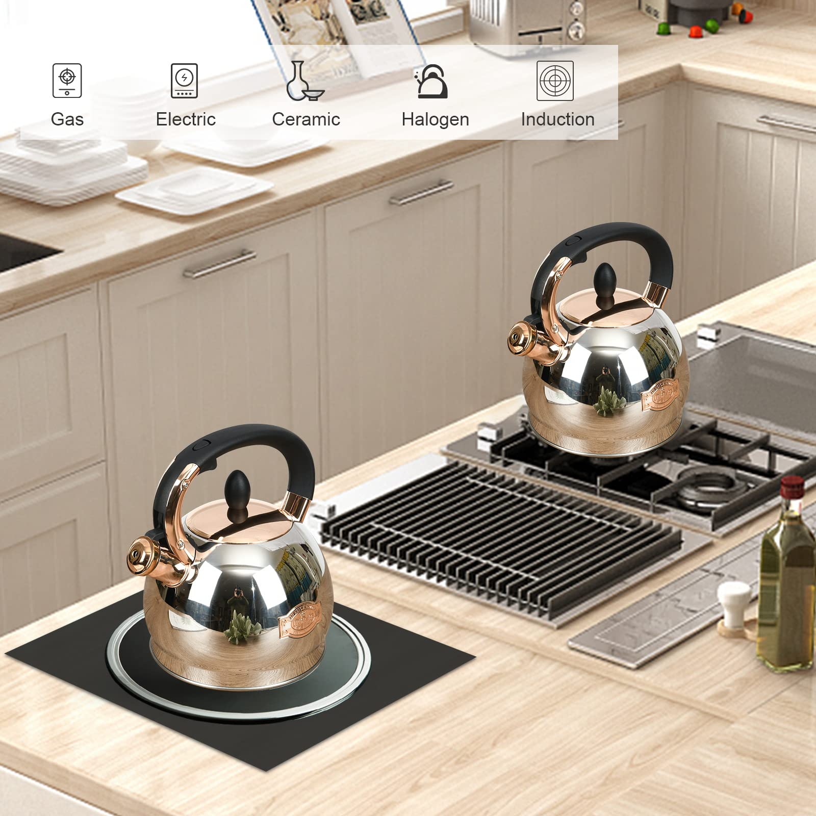 LuxGrace kettle with removable lid for easy filling and cleaning.