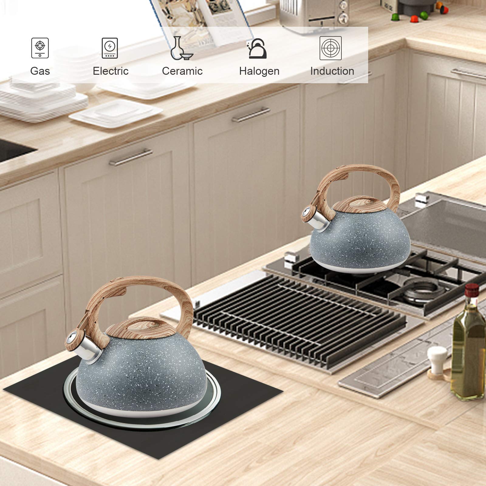 LUXGRACE s-p kettle gray induction compatible with various stoves