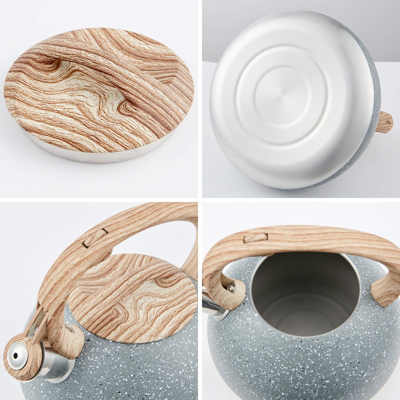 LUXGRACE s-p kettle gray one-handed pour with flip spout