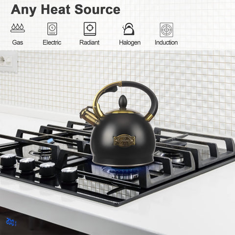 LUXGRACE kettle lid with whistle for audible boil alert