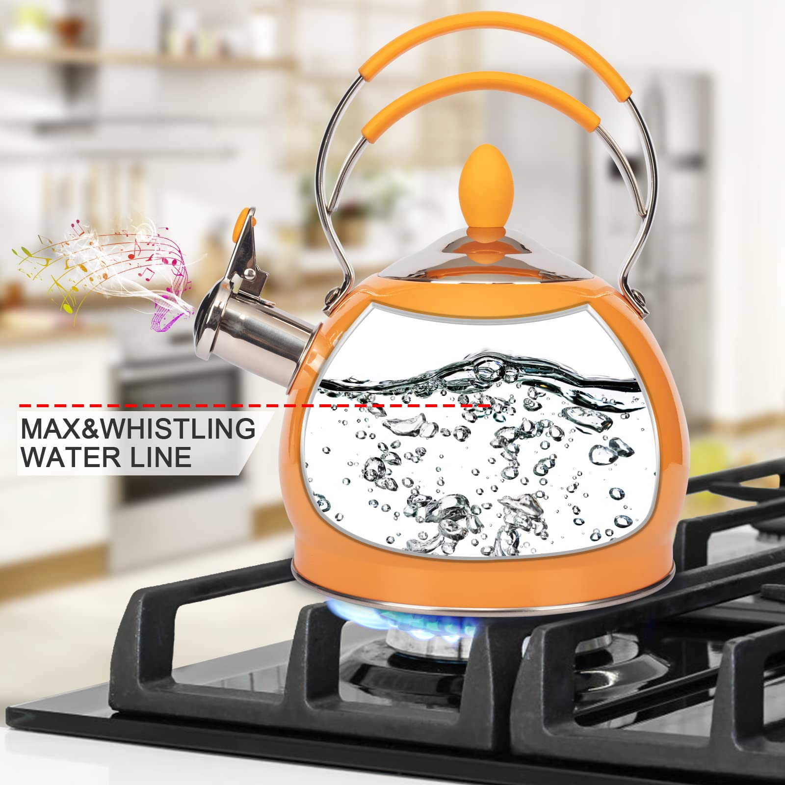 LUXGRACE kettle silicone handle for safe, comfortable lifting