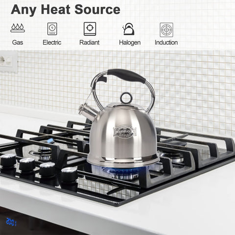 LUXGRACE tea kettle with whistle signaling boiling water