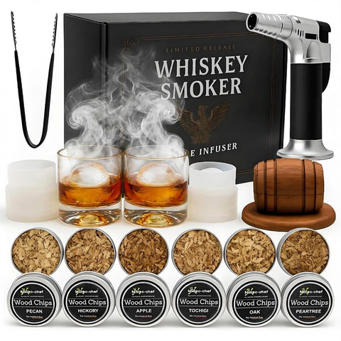 Luxice whiskey smoker top for quick home smoke infusions